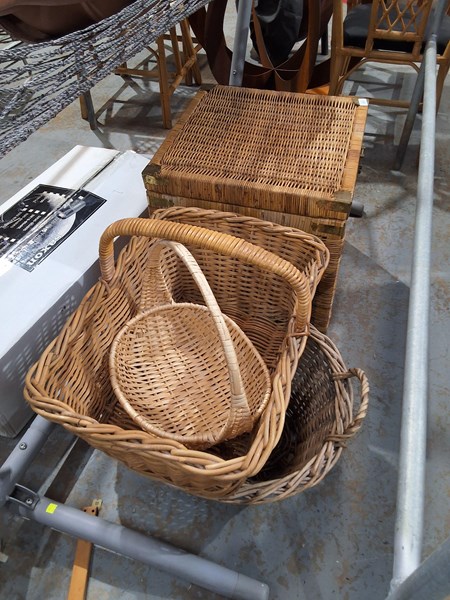 Lot 555 - CANE BASKETS