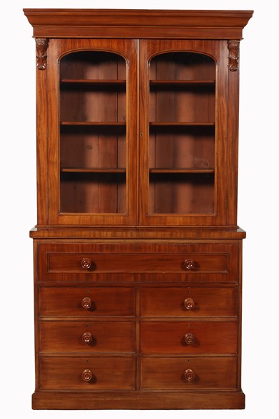 Lot 35 - SECRETAIRE BOOKCASE