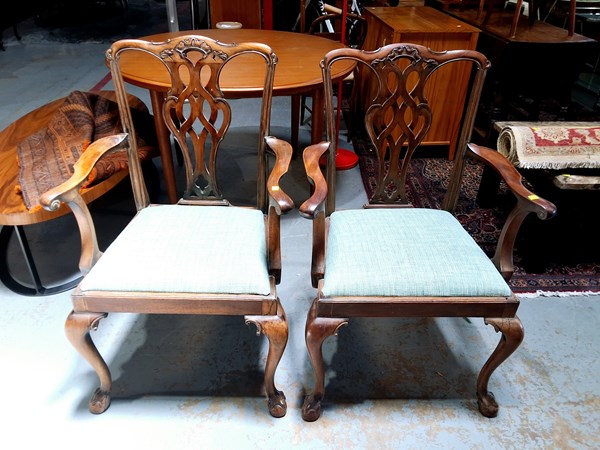 Lot 13 - PAIR OF ARMCHAIRS