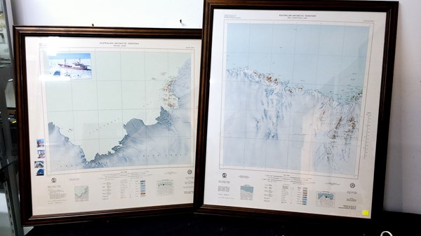 Lot 1499 - FRAMED MAPS OF ANTARCTICA