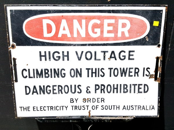 Lot 1119 - DANGER, HIGH VOLTAGE