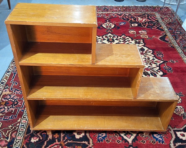 Lot 303 - STEPPED BOOKSHELF