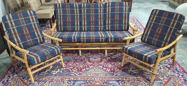 Lot 163 - CANE LOUNGE SUITE