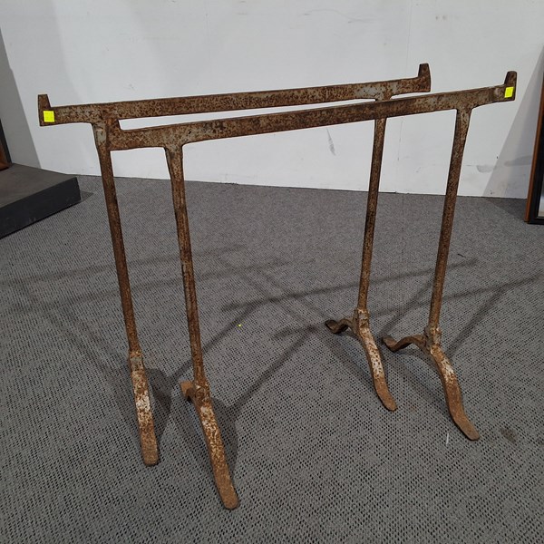 Lot 253 - CAMPAIGN TRESTLE LEGS