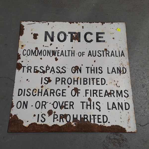 Lot 372 - TRESPASSING SIGN