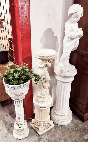 Lot 368 - PEDESTALS AND STATUE