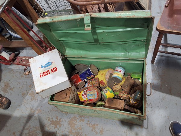 Lot 250 - TRUNK OF TINS