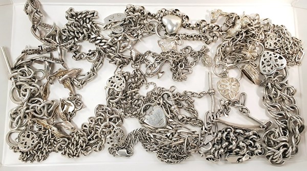 Lot 1032 - SILVER JEWELLERY