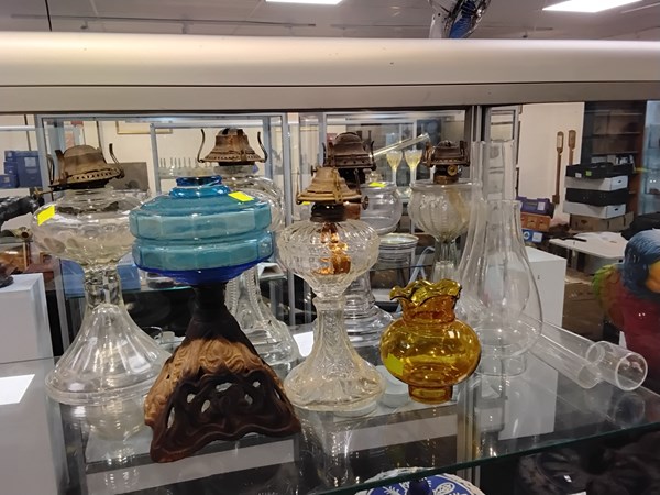 Lot 1341 - KEROSENE LAMPS & PARTS