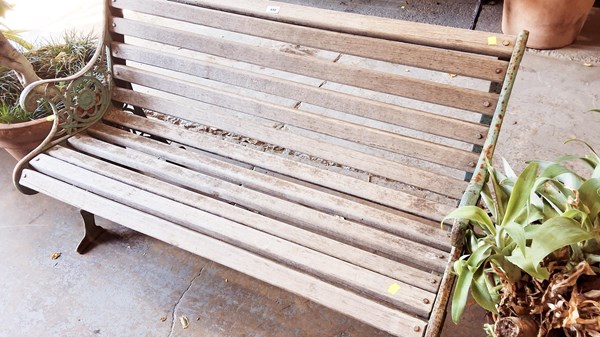 Lot 490 - GARDEN BENCH