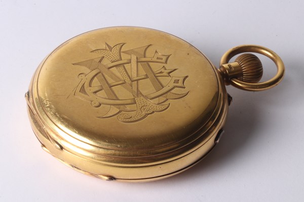 Lot 1016 - GOLD POCKET WATCH