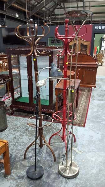 Lot 279 - HAT RACKS AND LAMPS