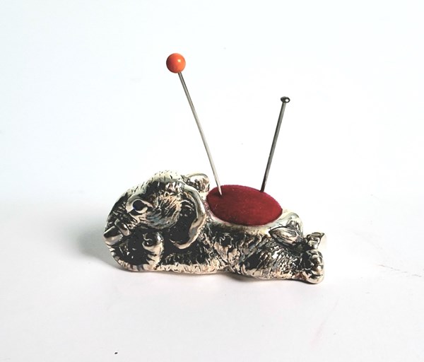 Lot 1063 - SILVER PIN CUSHION