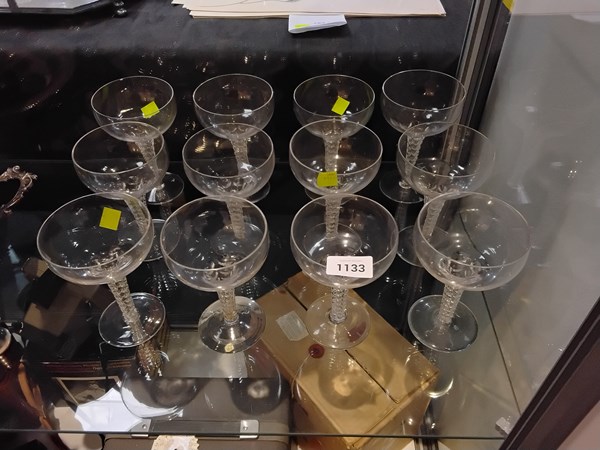 Lot 1133 - CHAMPAGNE GLASSES