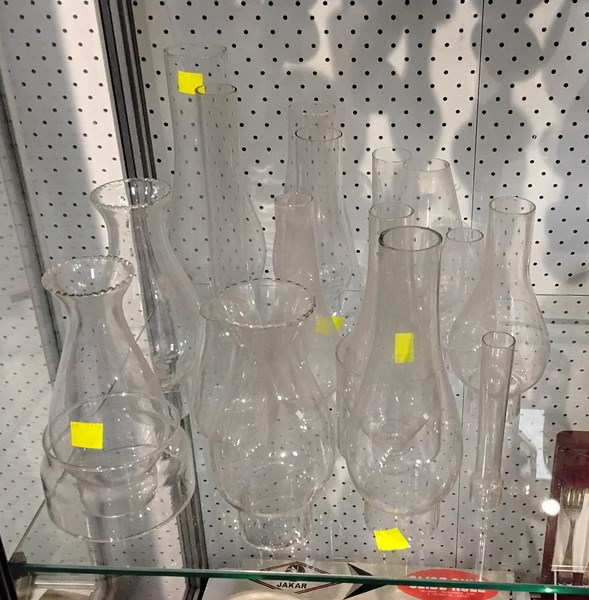 Lot 1314 - GLASS CHIMNEYS