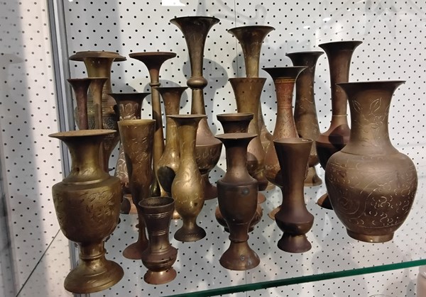 Lot 1312 - BRASS VASES