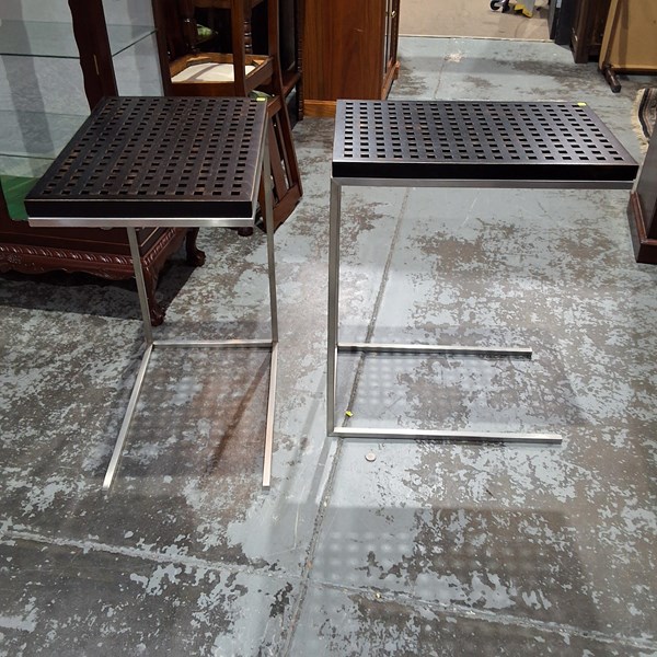 Lot 160 - PAIR OF OVERBED TABLES