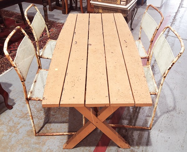 Lot 430 - TENNIS CHAIRS AND TABLE