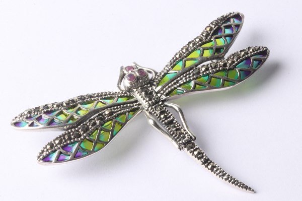 Lot 1050 - SILVER ENAMEL PENDANT