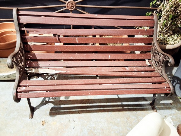 Lot 408 - GARDEN BENCH
