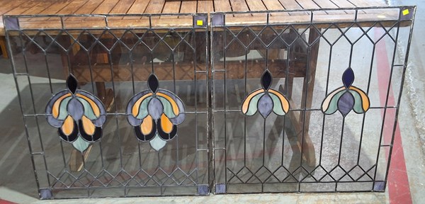 Lot 343 - LEADLIGHT PANELS