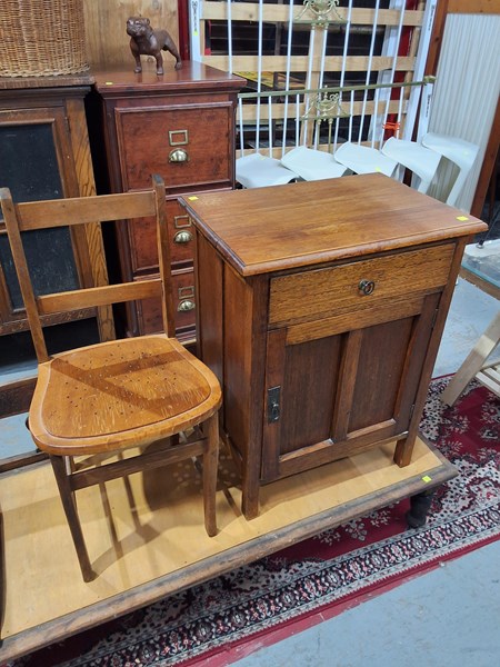 Lot 240 - POT CABINET AND CHAIR