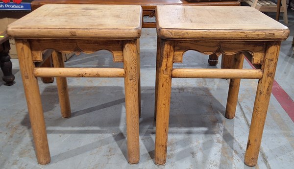 Lot 378 - CHINOISERIE SIDE TABLES