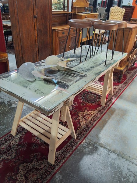 Lot 237 - TRESTLE TABLE