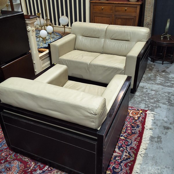 Lot 143 - SETTEE AND CHAIR