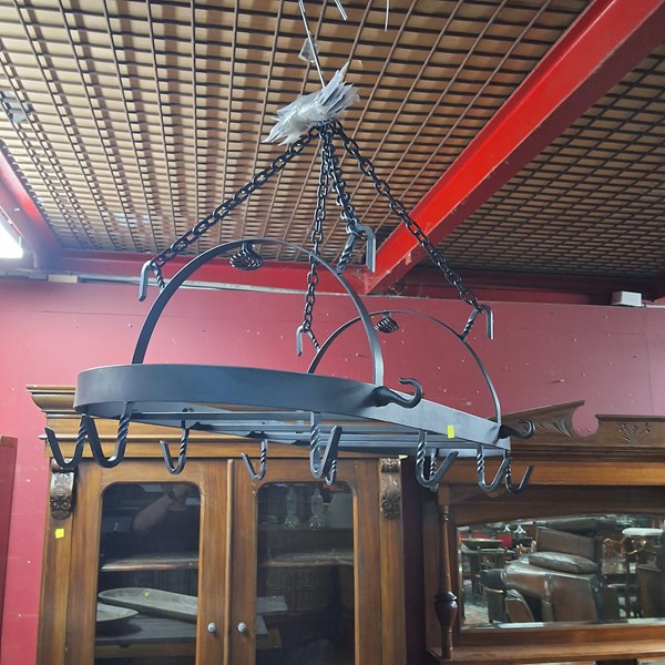 Lot 64 - HANGING POT RACK