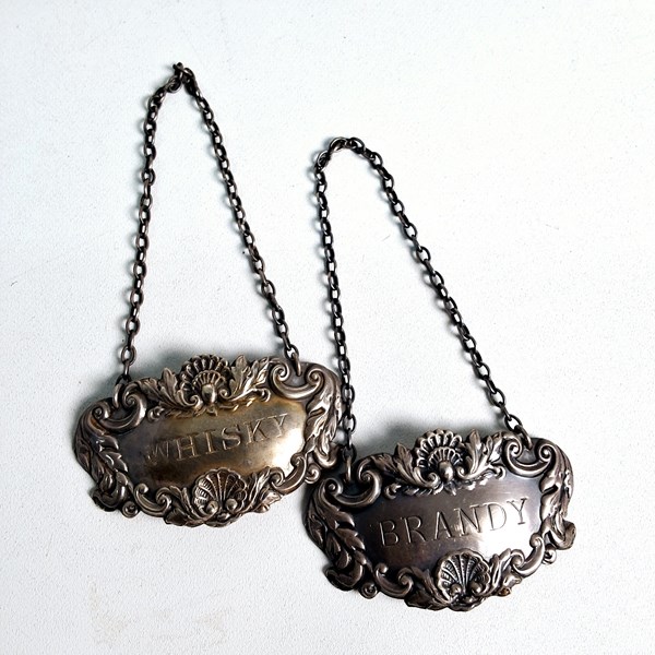 Lot 1029 - SILVER DECANTER LABELS