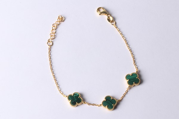 Lot 1008 - MALACHITE BRACELET