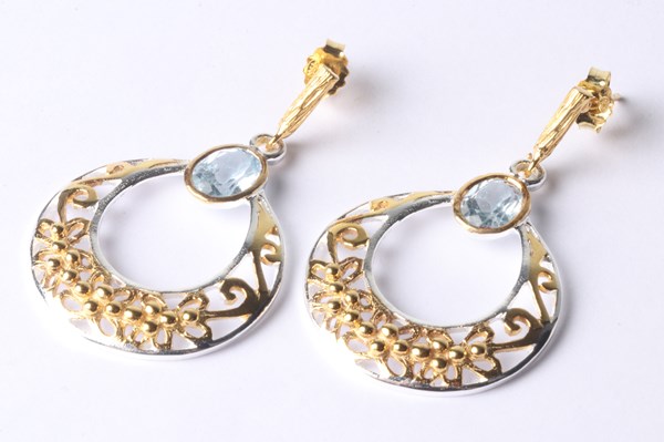 Lot 1014 - SILVER EARRINGS