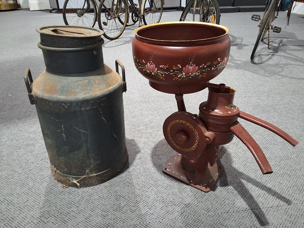 Lot 245 - MILK SEPARATOR & CAN