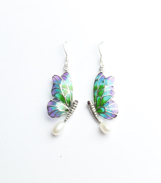 Lot 1055 - SILVER EARRINGS