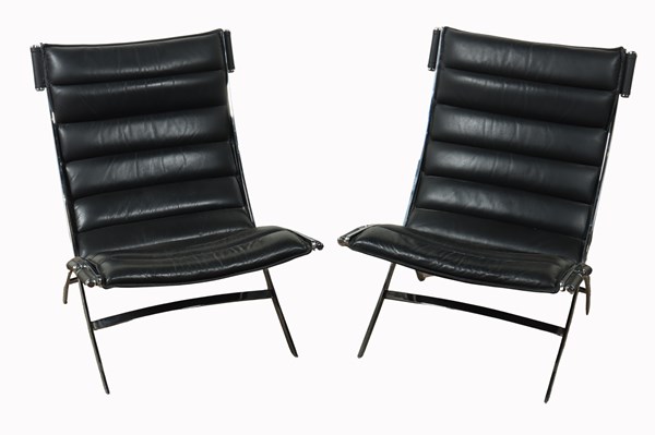Lot 158 - PAIR OF SCISSOR CHAIRS