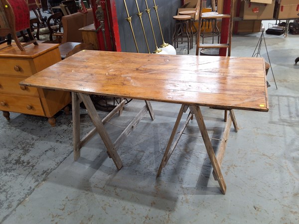 Lot 209 - TRESTLE TABLE