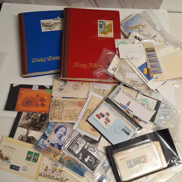 Lot 1248 - STAMP ALBUMS, ENVELOPE AND RAILWAY PHOTOGRAPHS