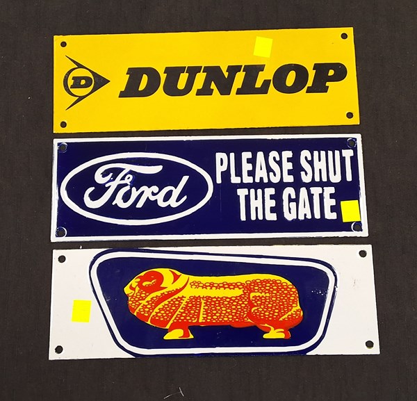 Lot 1226 - VINTAGE STYLE ENAMEL SIGNS