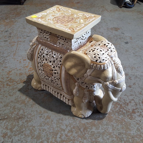Lot 323 - ELEPHANT STOOL