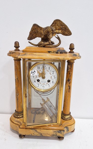 Lot 1201 - MARBLE CLOCK