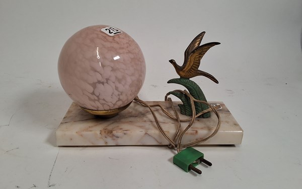 Lot 1339 - SPELTER LAMP