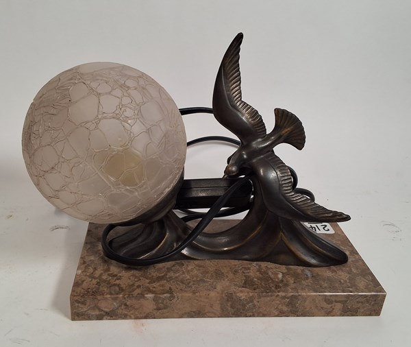 Lot 1338 - SPELTER LAMP