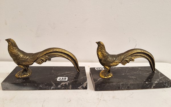 Lot 1339 - PHEASANT BOOKENDS
