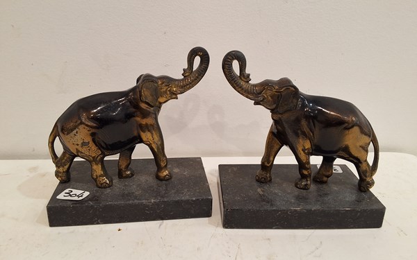 Lot 1506 - ELEPHANT BOOKENDS