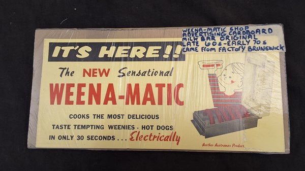Lot 1388 - WEENA-MATIC SIGN