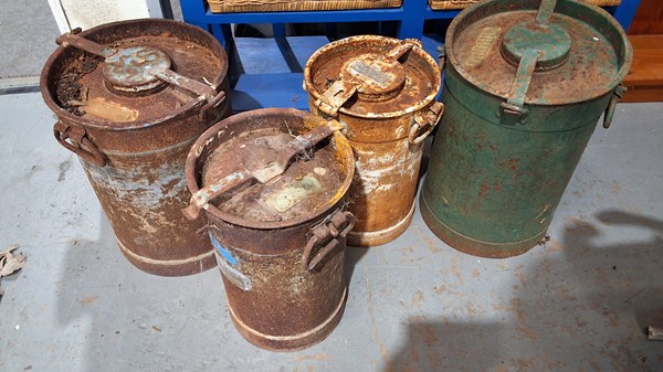 Lot 381 - VINTAGE MILK CANS