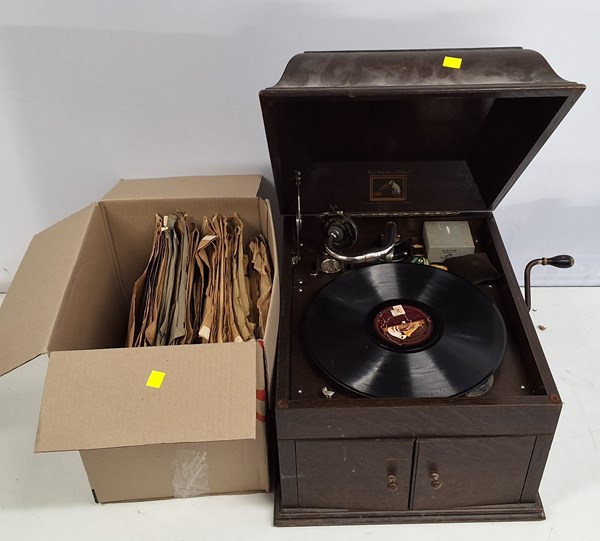 Lot 328 - HMV GRAMOPHONE & VINYLS