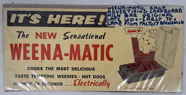 Lot 1412 - WEENA-MATIC SIGN
