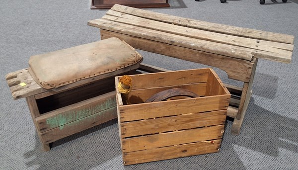 Lot 301 - RUSTIC FURNITURE LOT
